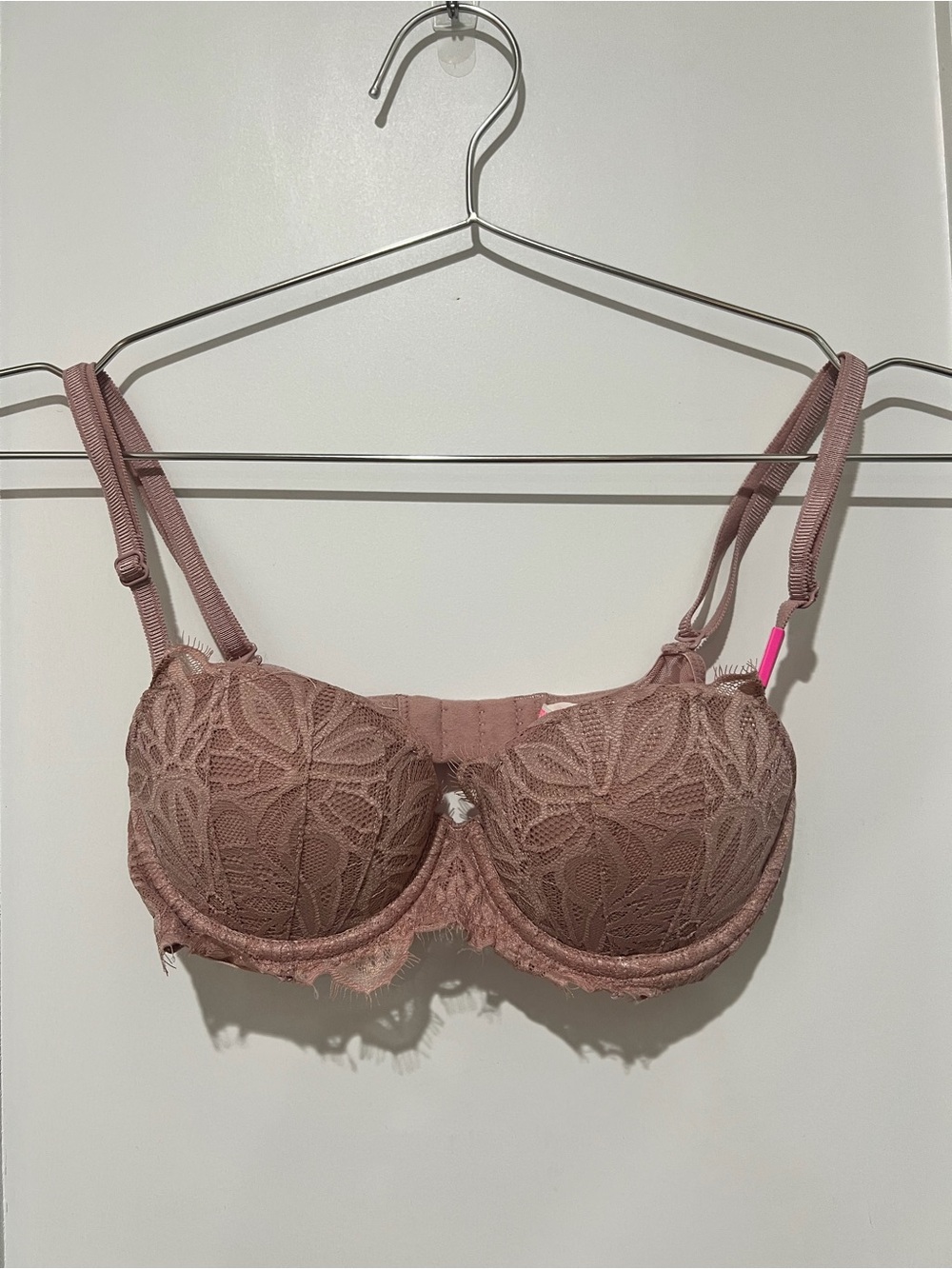 Victoria's Secret Dusty Rose Lace Balconette Push Up Bra